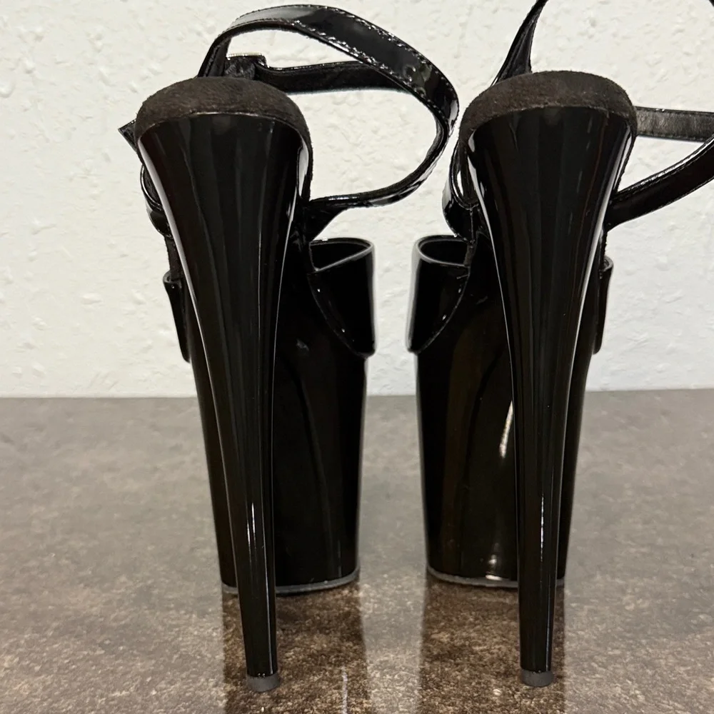 Pleasure Black Slingback Platform Stiletto‎ High Heels